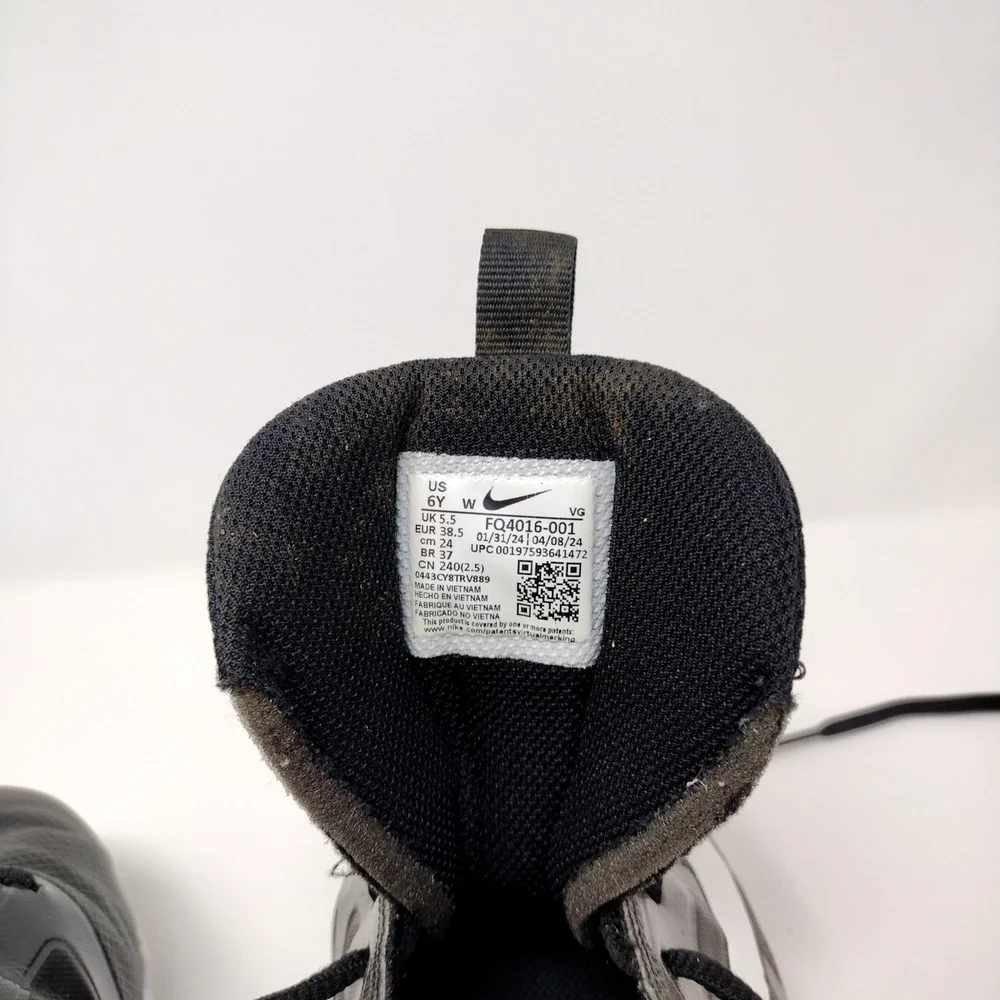 Nike Alpha Huarache 4 Keystone Baseball Cleats Black White FQ4016-001 Mens 6Y
